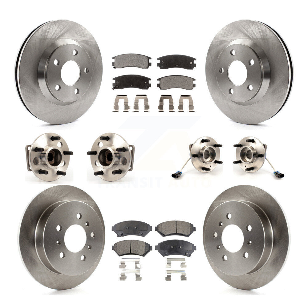 Hub Bearing Brake Rotor And Pad Front Rear Kit (10Pc) For Chevrolet Impala Monte