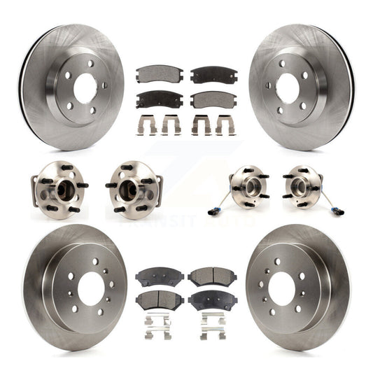 Hub Bearing Brake Rotor And Pad Front Rear Kit (10Pc) For Chevrolet Impala Monte