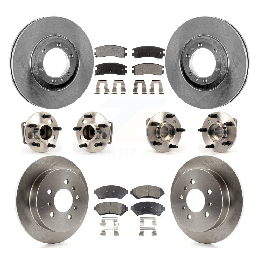 Hub Bearing Disc Brake Rotor And Pad Front Rear Kit (10Pc) For Chevrolet Venture