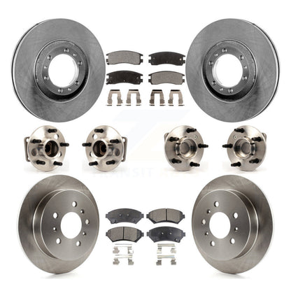 Hub Bearing Disc Brake Rotor And Pad Front Rear Kit (10Pc) For Chevrolet Venture