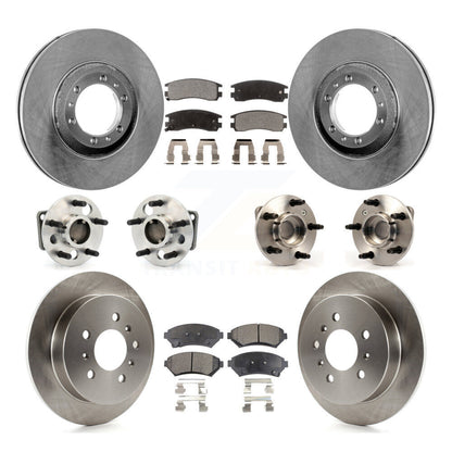 Hub Bearing Brake Rotor Pads Front Rear Kit (10Pc) For Buick Century Regal Grand