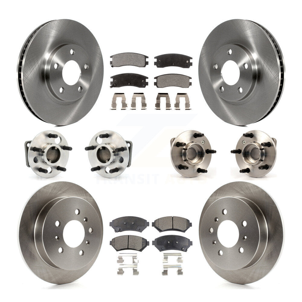 Hub Bearing Brake Rotor And Pad Front Rear Kit (10Pc) For Chevrolet Impala Monte