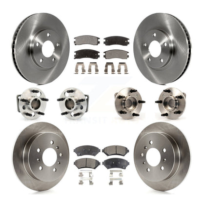 Hub Bearing Brake Rotor And Pad Front Rear Kit (10Pc) For Chevrolet Impala Monte