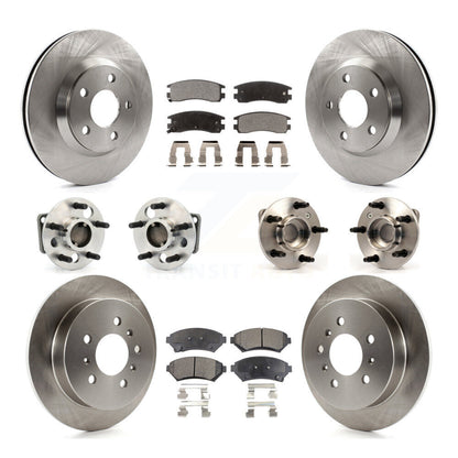 Hub Bearing Brake Rotor And Pad Front Rear Kit (10Pc) For Chevrolet Impala Monte