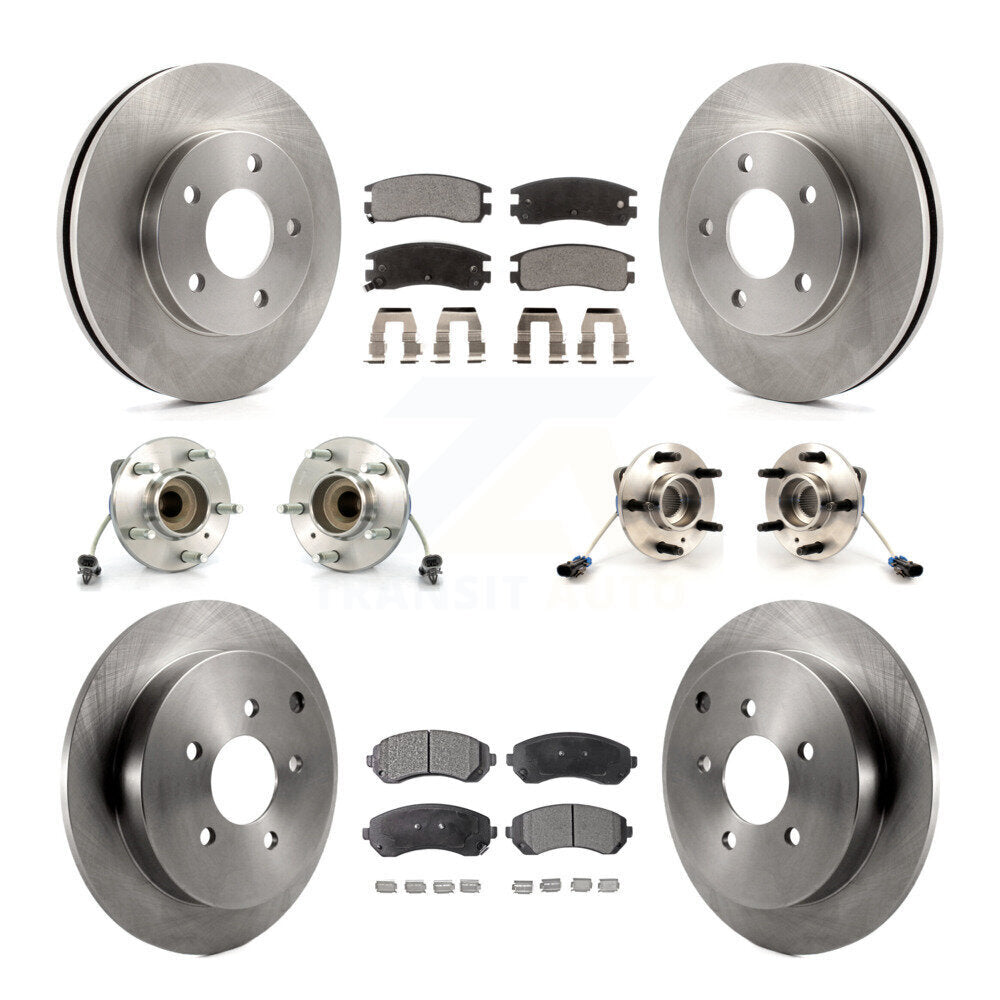 Hub Bearing Disc Brake Rotor And Pads Front Rear Kit (10Pc) For Buick Rendezvous