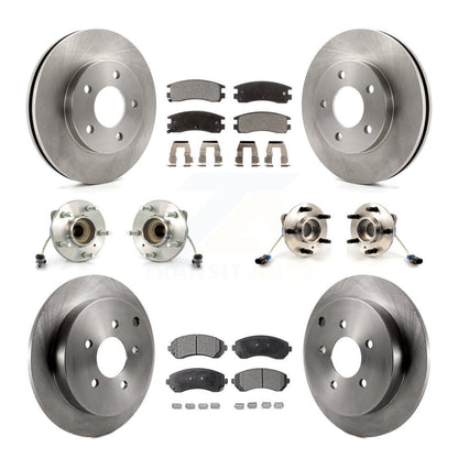 Hub Bearing Disc Brake Rotor And Pads Front Rear Kit (10Pc) For Buick Rendezvous