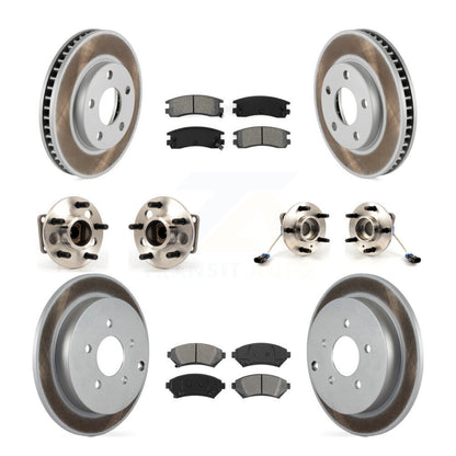 Hub Bearing Coated Brake Rotor And Pad Front Rear Kit (10Pc) For Pontiac Montana