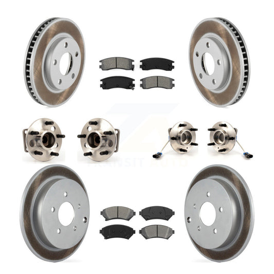 Hub Bearing Coated Brake Rotor And Pad Front Rear Kit (10Pc) For Pontiac Montana