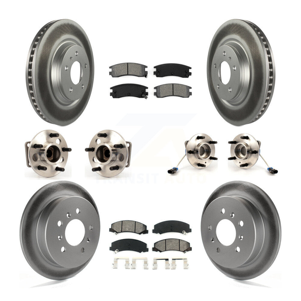 Hub Bearing Coat Brake Rotor Pad Front Rear Kit (10Pc) For Buick LaCrosse Allure