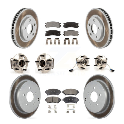 Hub Bearing Coated Brake Rotor And Pad Front Rear Kit (10Pc) For Pontiac Montana