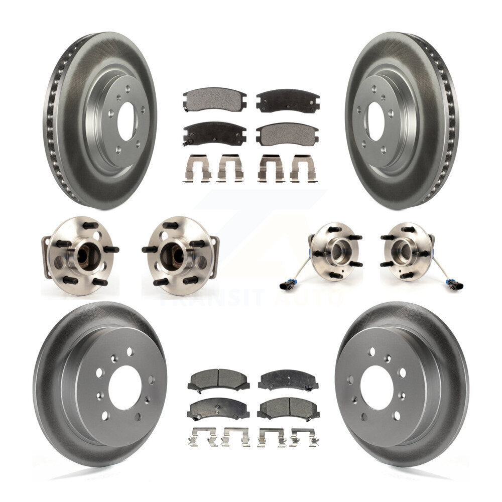 Hub Bearing Coat Brake Rotor Pad Front Rear Kit (10Pc) For Buick LaCrosse Allure