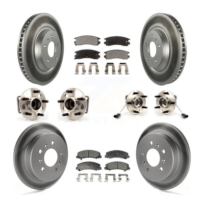 Hub Bearing Coat Brake Rotor Pad Front Rear Kit (10Pc) For Buick LaCrosse Allure