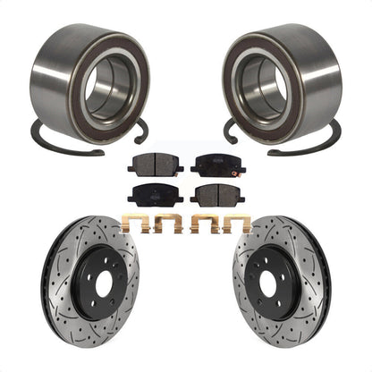 Wheel Bearing Drilled Slot Brake Rotor Pads Front Kit For Buick Encore Chevrolet