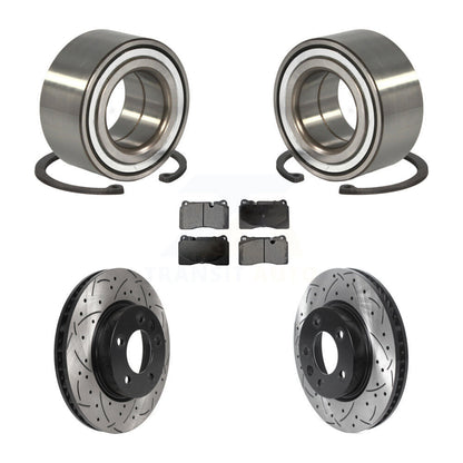 Wheel Bearing Coated Drill Slot Brake Rotor Pad Front Kit For Volkswagen Touareg