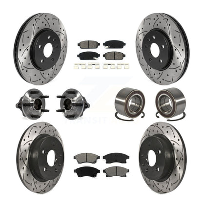 Hub Bearing Coated Brake Rotor Pads Front Rear Kit (10Pc) For Chevrolet Sonic RS