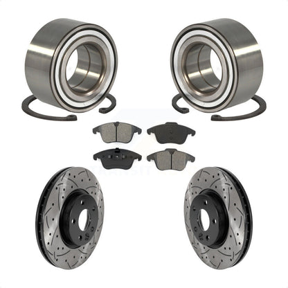 Bearing Coated Drill Slot Brake Rotor Pads Front Kit For Land Rover Range Evoque