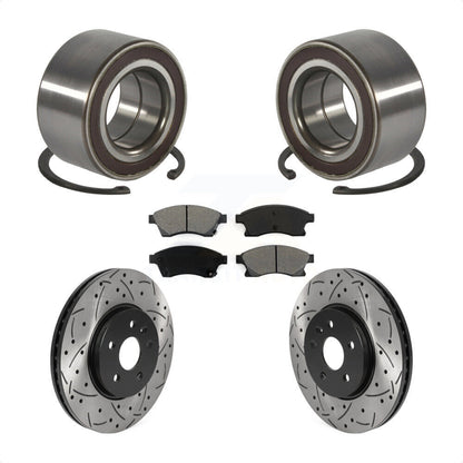 Wheel Bearing Drill Slot Brake Rotor Pads Front Kit For 13-14 Chevrolet Sonic RS