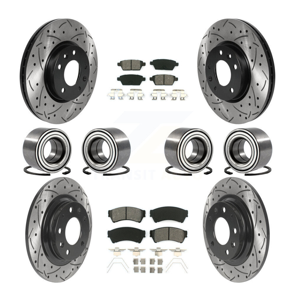 Bearing Coated Brake Rotor Pad Front Rear Kit (10Pc) For Ford Fusion Lincoln MKZ