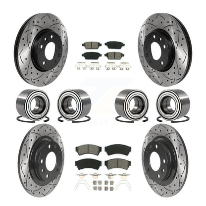 Bearing Coated Brake Rotor Pad Front Rear Kit (10Pc) For Ford Fusion Lincoln MKZ