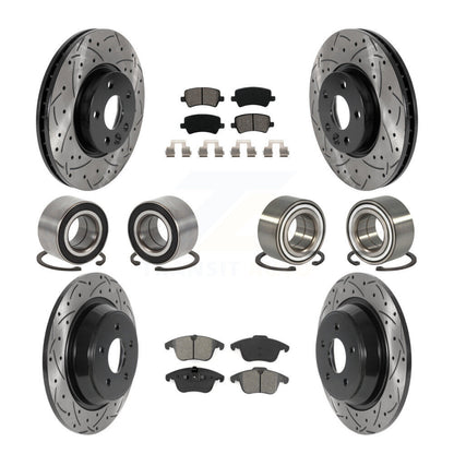 Bearing Coated Brake Rotor Pad Front Rear Kit (10Pc) For Land Rover Range Evoque