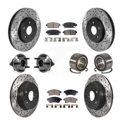 Hub Bearing Coated Brake Rotor Pads Front Rear Kit (10Pc) For Chevrolet Sonic RS