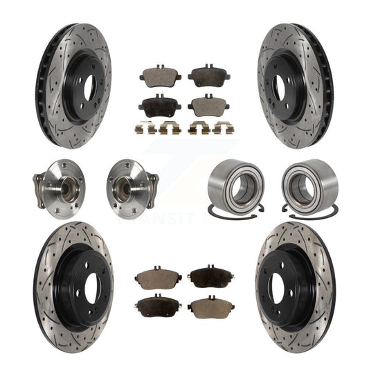 Hub Bearing Coat Brake Rotor Pads Front Rear Kit (10Pc) For Mercedes-Benz GLA250