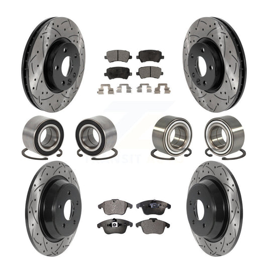Bearing Coated Brake Rotor Pad Front Rear Kit (10Pc) For Land Rover Range Evoque