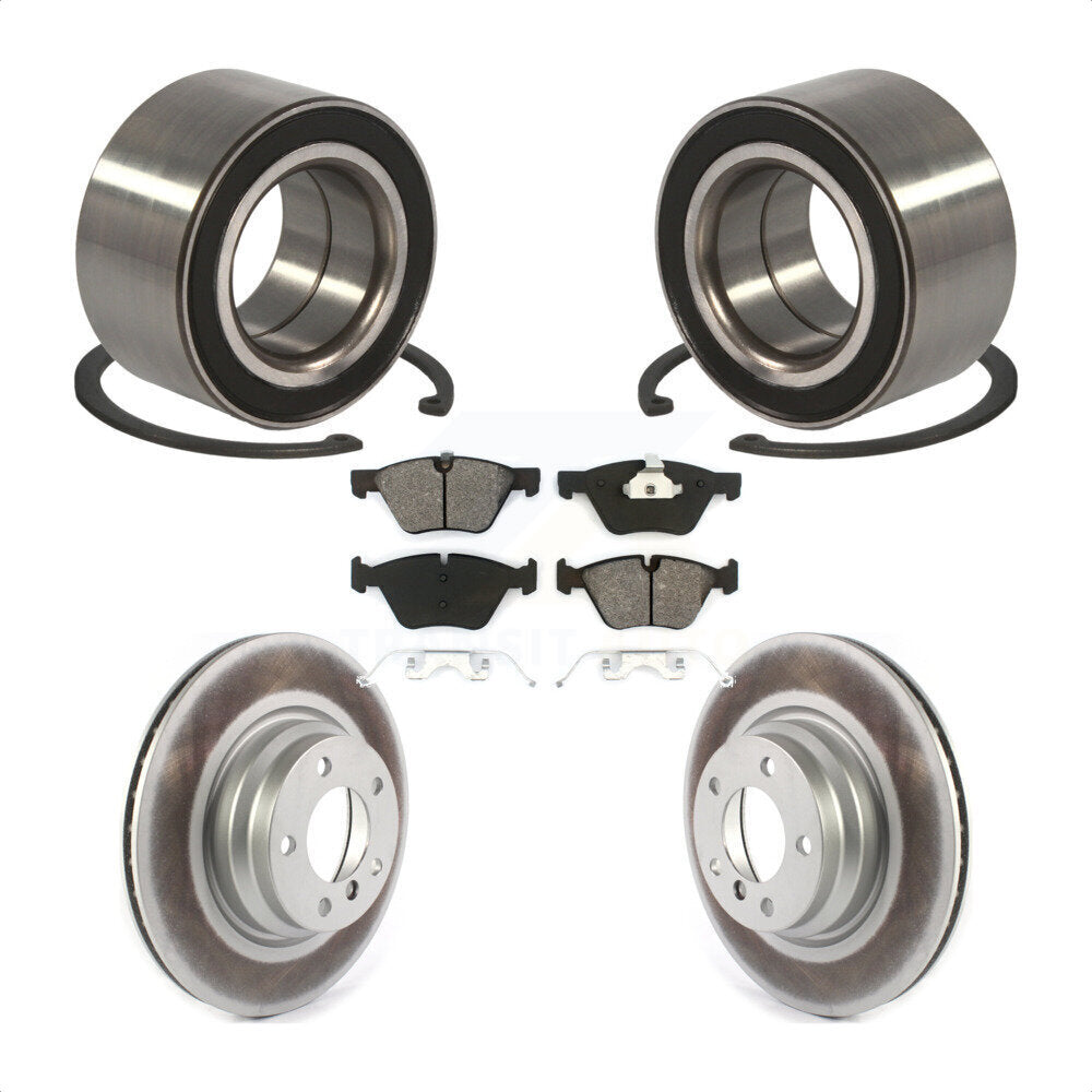 Wheel Bearing Coated Disc Brake Rotors And Pads Front Kit For 2006 BMW 330xi