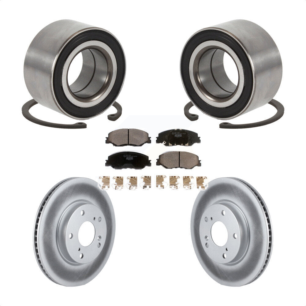 Wheel Bearing Coated Disc Brake Rotor Pads Front Kit For 2019-2022 Honda Insight