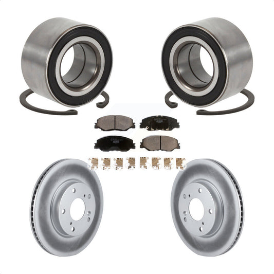 Wheel Bearing Coated Disc Brake Rotor Pads Front Kit For 2019-2022 Honda Insight