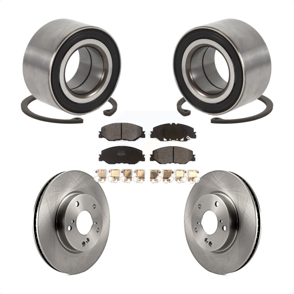 Wheel Bearing Disc Brake Rotors And Pads Front Kit For 2019-2022 Honda Insight
