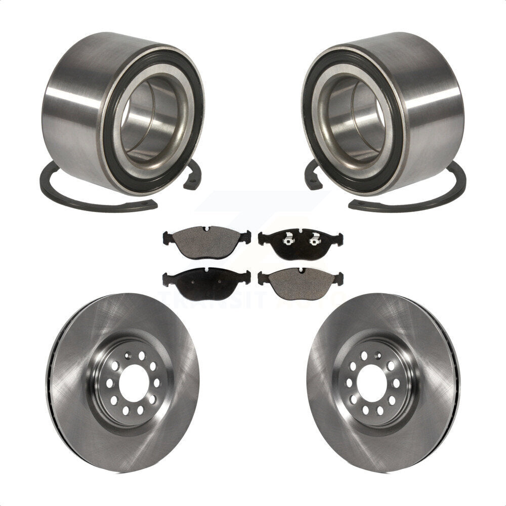 Wheel Bearing Disc Brake Rotors And Pads Front Kit For 2006 Audi TT Quattro 3.2L