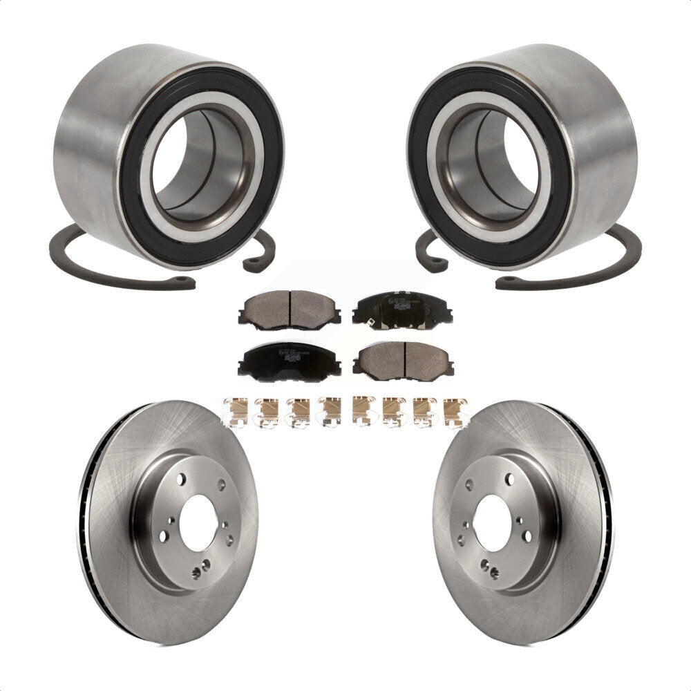 Wheel Bearing Disc Brake Rotors And Pads Front Kit For 2019-2022 Honda Insight