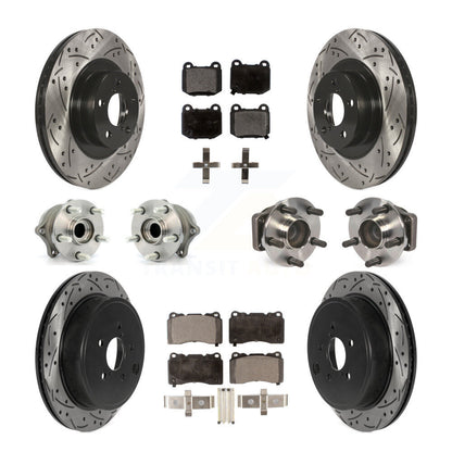 Hub Bearing Coated Disc Brake Rotor And Pads Front Rear Kit (10Pc) For Toyota 86