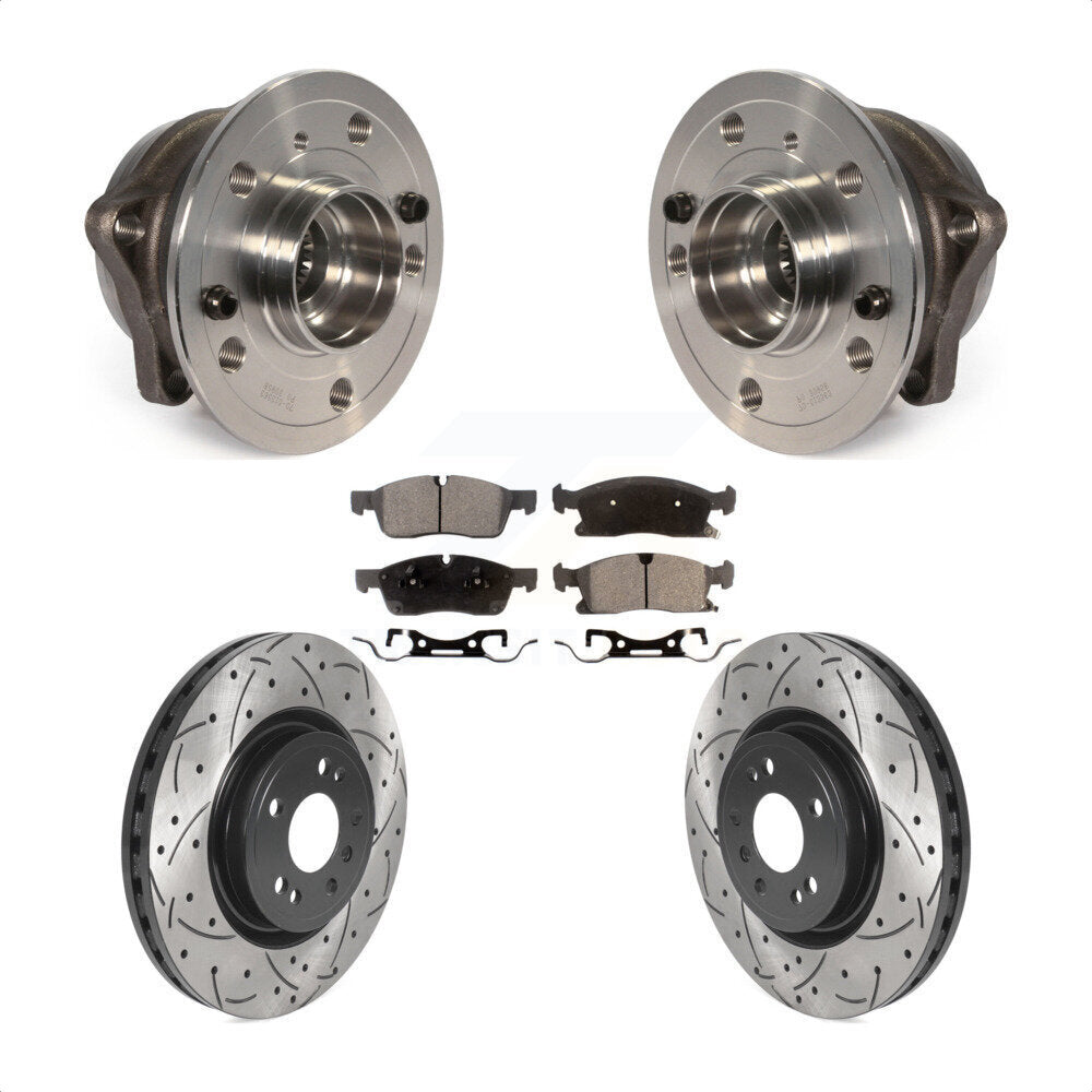 Hub Bearing Drill Slot Brake Rotor Pads Front Kit For Mercedes-Benz ML350 GLE350