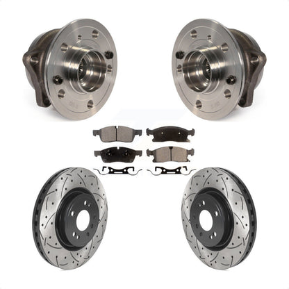 Hub Bearing Drill Slot Brake Rotor Pads Front Kit For Mercedes-Benz ML350 GLE350