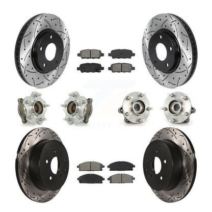 Hub Bearing Coated Brake Rotor Pads Front Rear Kit (10Pc) For 04-09 Nissan Quest