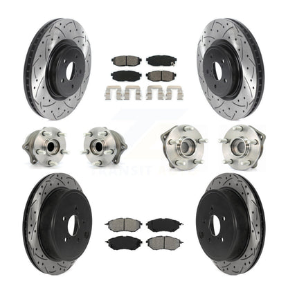 Hub Bearing Coat Brake Rotor Pad Front Rear Kit (10Pc) For Subaru Outback Legacy