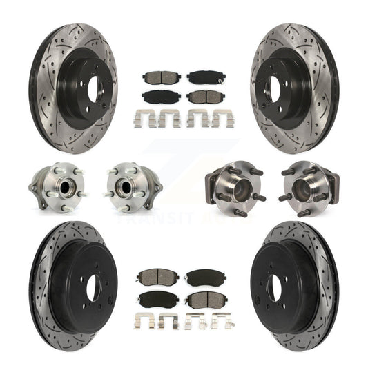 Hub Bearing Coat Brake Rotor Pads Front Rear Kit (10Pc) For Toyota 86 Subaru BRZ