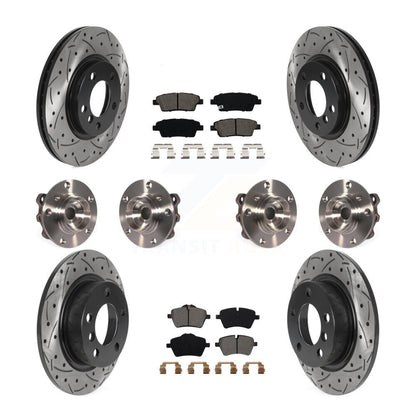 Hub Bearing Coated Brake Rotor Pad Front Rear Kit (10Pc) For Mini Cooper Paceman