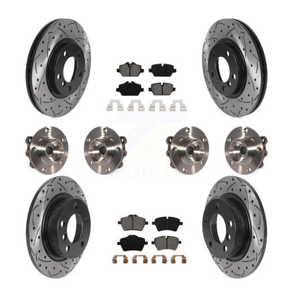 Hub Bearing Coated Brake Rotor Pad Front Rear Kit (10Pc) For Mini Cooper Paceman