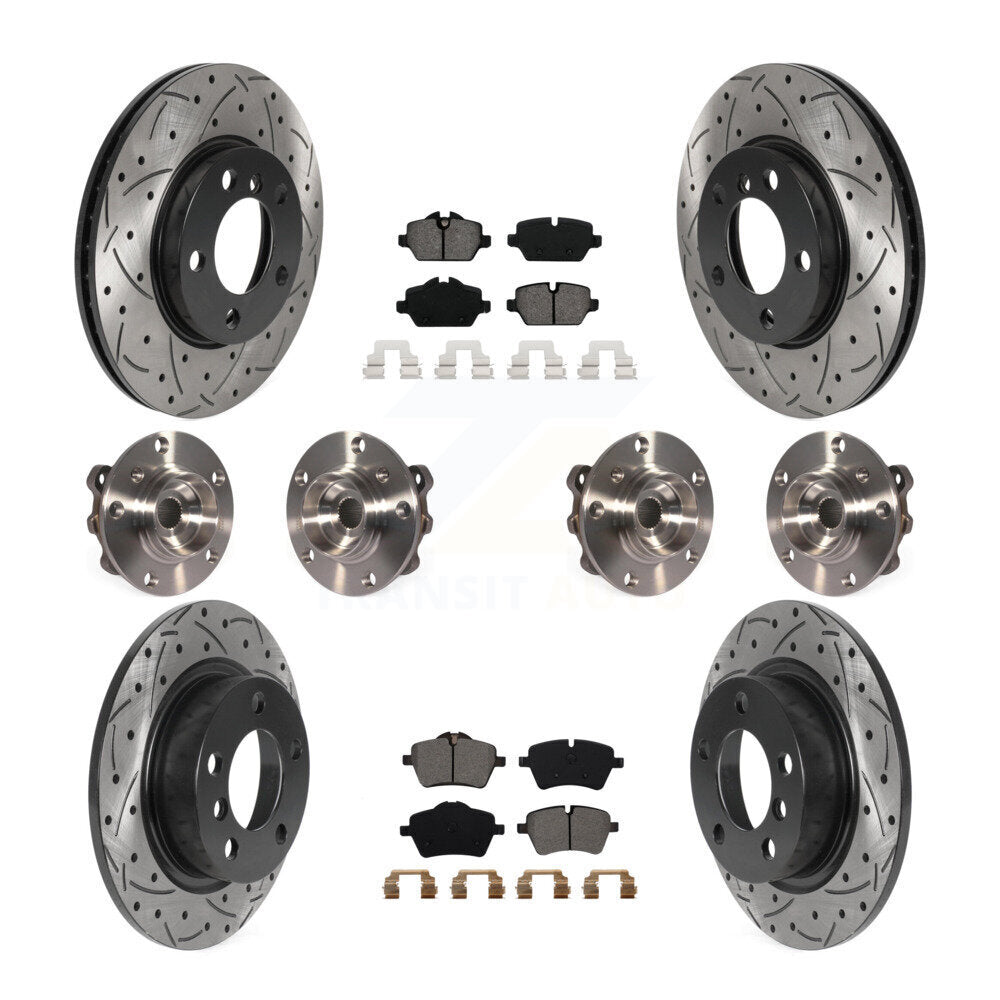 Hub Bearing Coated Brake Rotor Pad Front Rear Kit For Mini Cooper Countryman AWD