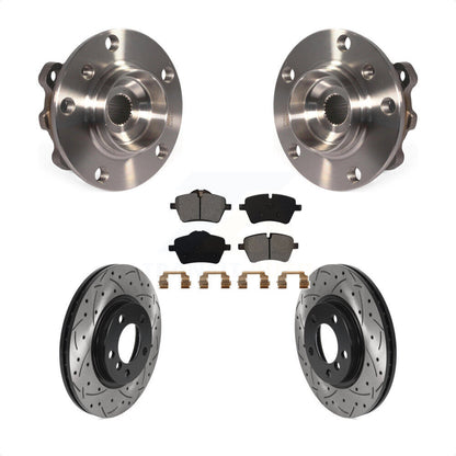 Hub Bearing Coat Drill Slot Brake Rotor Pad Front Kit For Mini Cooper Countryman