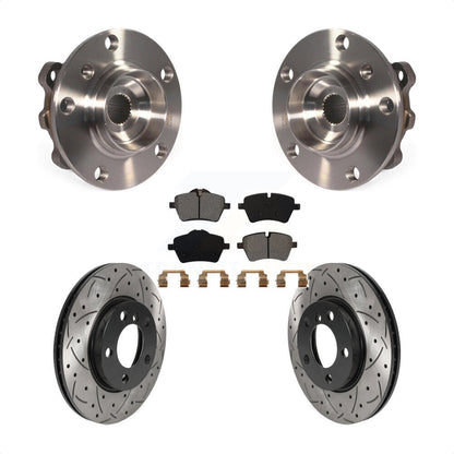 Hub Bearing Coat Drill Slot Brake Rotor Pad Front Kit For Mini Cooper Countryman