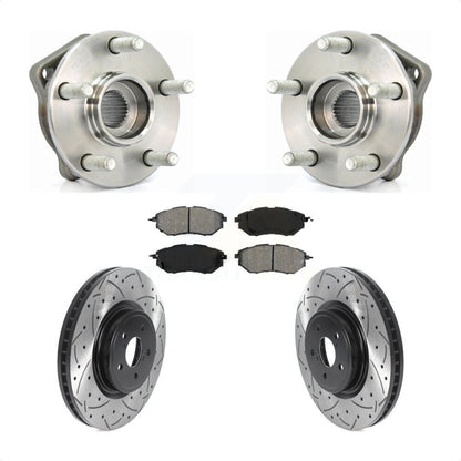 Hub Bearing Coat Drill Slot Brake Rotor Pads Front Kit For Subaru Outback Legacy