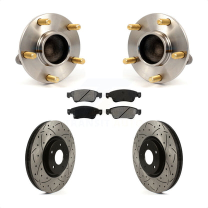 Hub Bearing Assembly Coat Drill Slot Brake Rotor Pads Front Kit For INFINITI G35