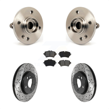 Hub Bearing Coat Drill Slot Brake Rotor Pads Front Kit For 2015 Mini Cooper 1.6L