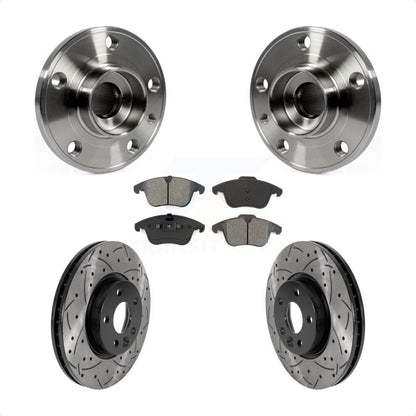 Hub Bearing Drill Slot Brake Rotor Pads Front Kit For Volvo XC70 S60 V60 S80 V70