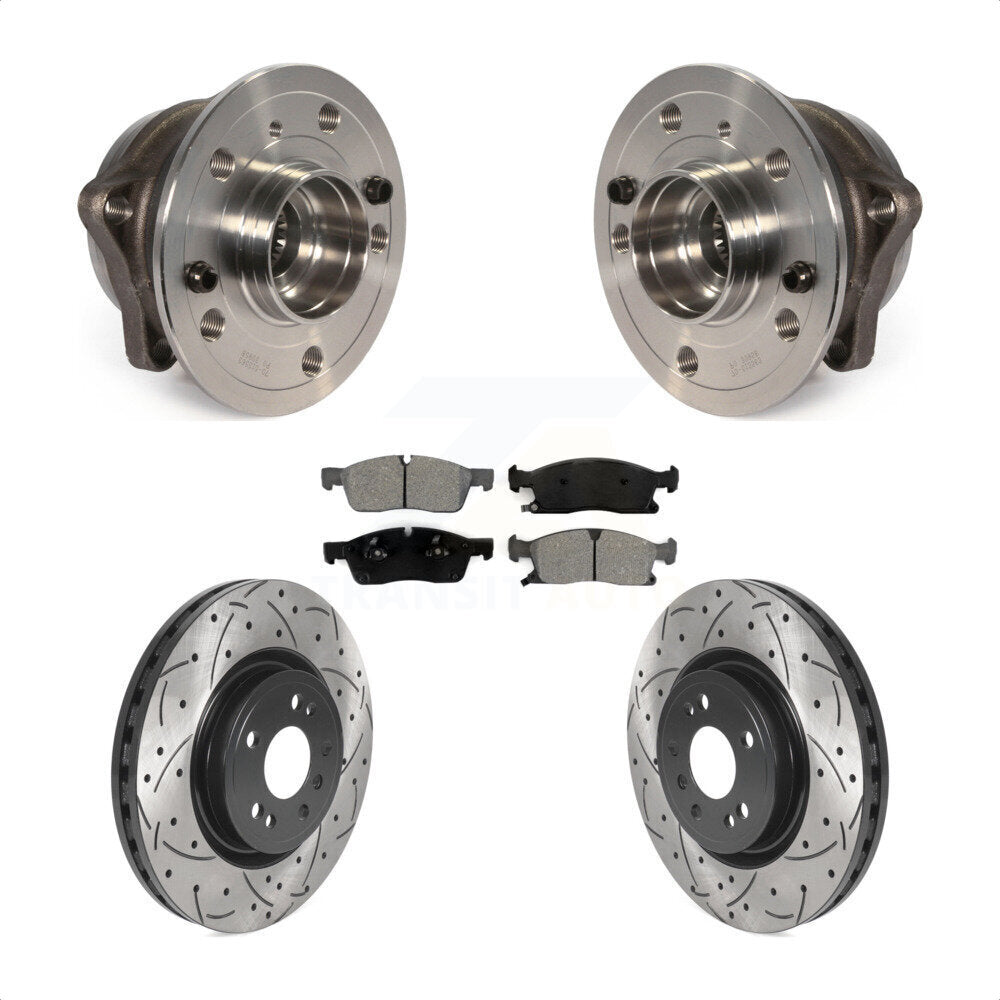Hub Bearing Drill Slot Brake Rotor Pads Front Kit For Mercedes-Benz ML350 GLE350