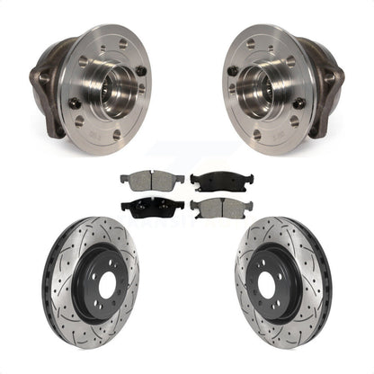 Hub Bearing Drill Slot Brake Rotor Pads Front Kit For Mercedes-Benz ML350 GLE350